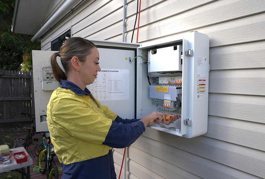True North Solar installer working on Gateway